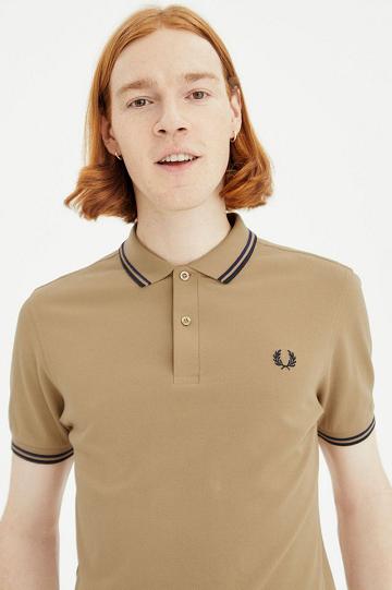 Grey Fred Perry M3600 Men's Polo Shirts | PH 1448BEXC